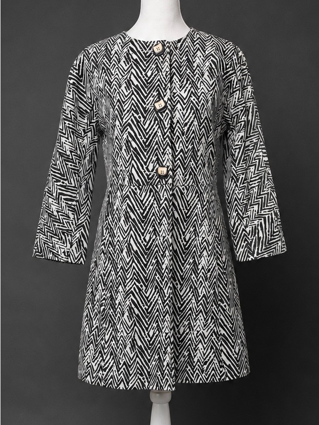 Cabi Zig-Zag Longline Ponte Jacket - Size Xs
